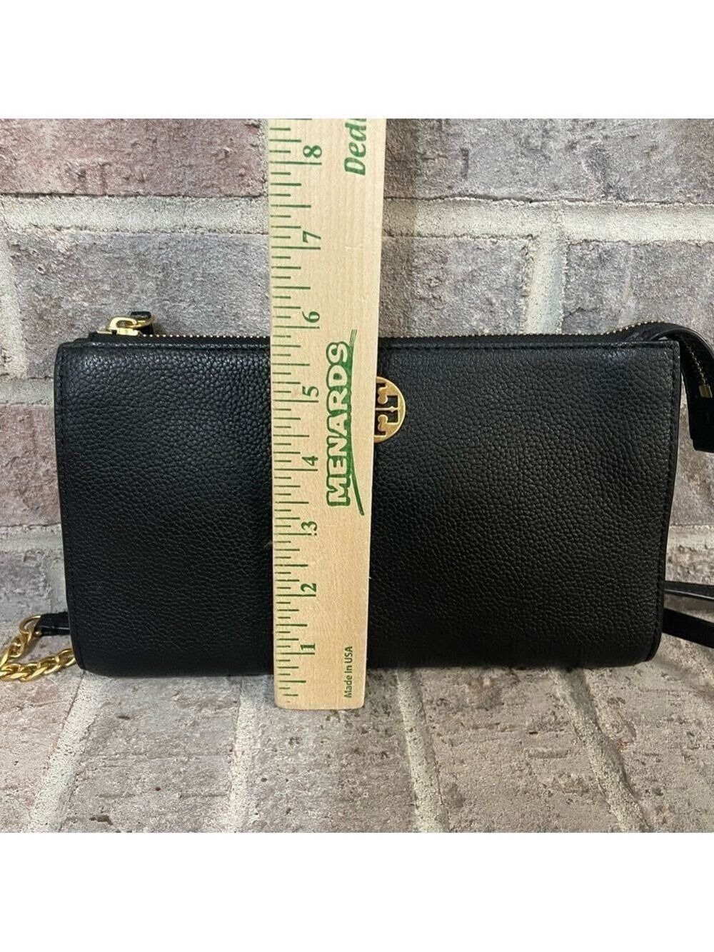 Tory Burch Black Crossbody Bag with Gold Logo - Picture 6 of 14